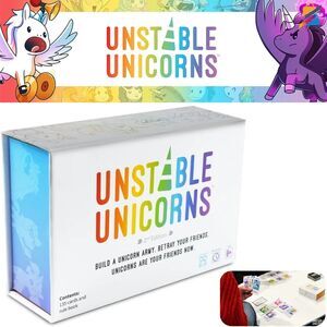 Unstable Unicorns Card Game Strategy Fun for 2-8 Players Family Party Game
